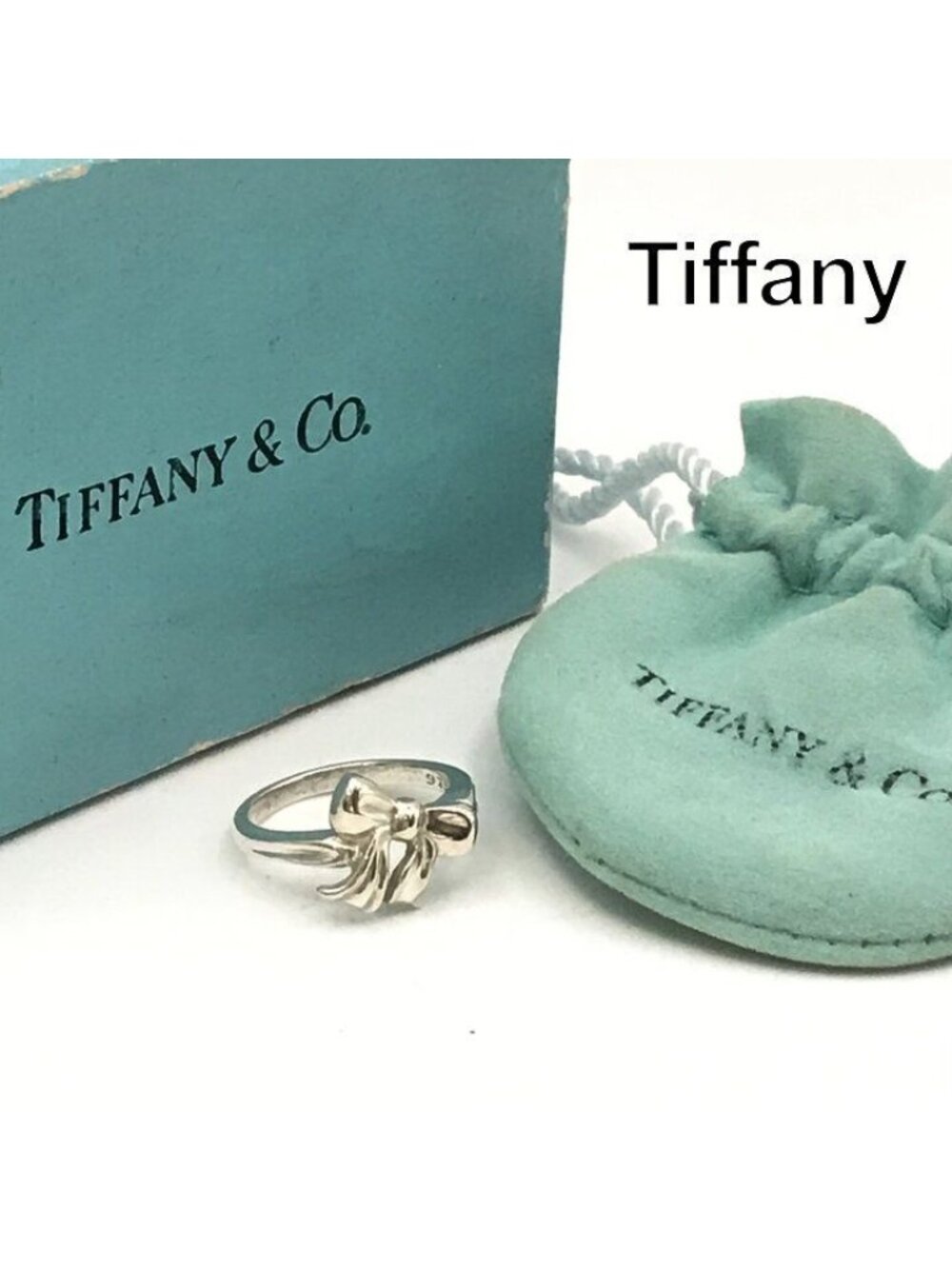 Tiffany & Co 925 Sterling Silver Ribbon Ring